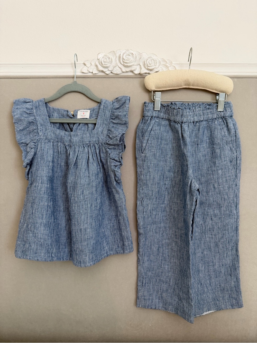 Crewcuts two piece Linen Girls set